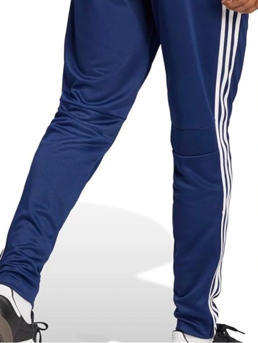 Adidas Men’s Tiro Essentials Training Track Pants - Blue with White Stripes